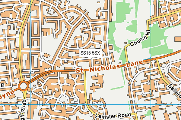 SS15 5SX map - OS VectorMap District (Ordnance Survey)