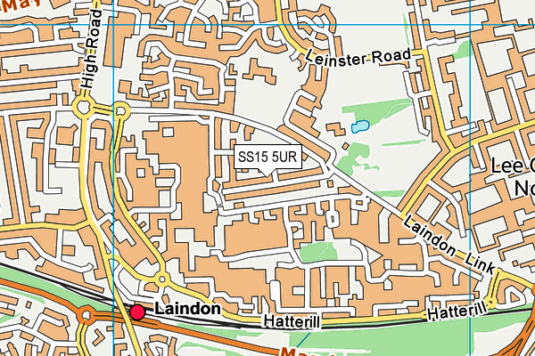 SS15 5UR map - OS VectorMap District (Ordnance Survey)