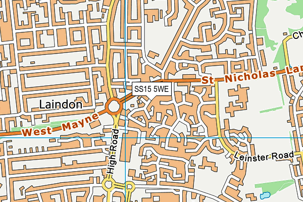 SS15 5WE map - OS VectorMap District (Ordnance Survey)