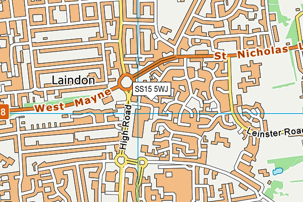 SS15 5WJ map - OS VectorMap District (Ordnance Survey)