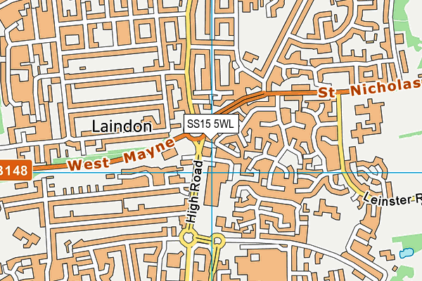 SS15 5WL map - OS VectorMap District (Ordnance Survey)