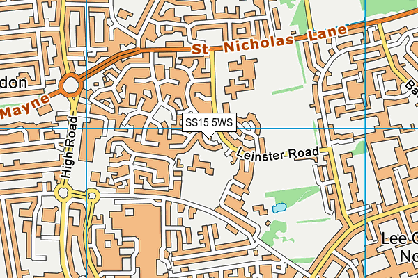 SS15 5WS map - OS VectorMap District (Ordnance Survey)