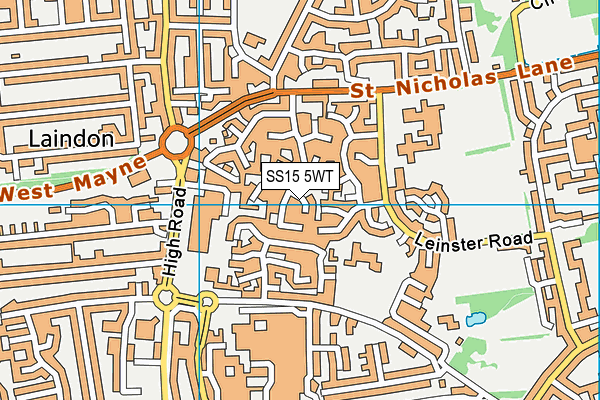 SS15 5WT map - OS VectorMap District (Ordnance Survey)
