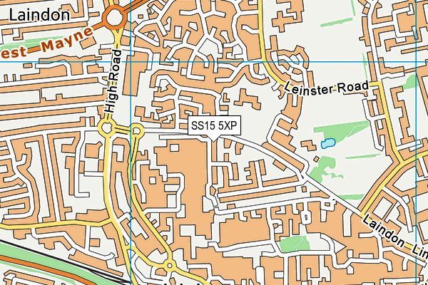 SS15 5XP map - OS VectorMap District (Ordnance Survey)