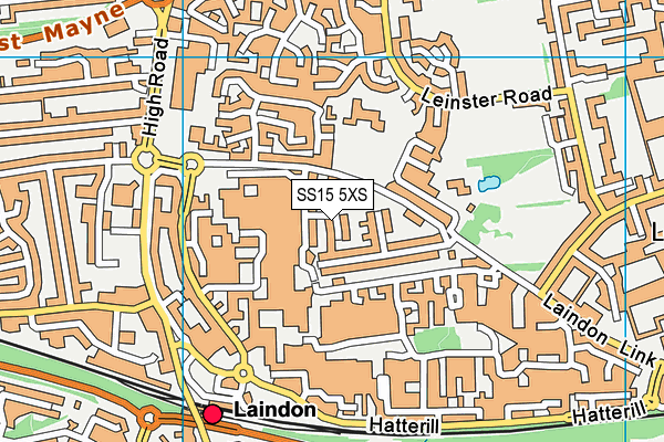 SS15 5XS map - OS VectorMap District (Ordnance Survey)