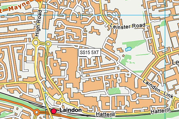 SS15 5XT map - OS VectorMap District (Ordnance Survey)