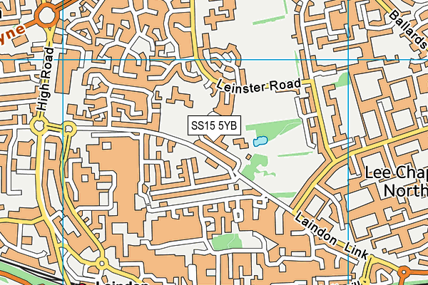 SS15 5YB map - OS VectorMap District (Ordnance Survey)