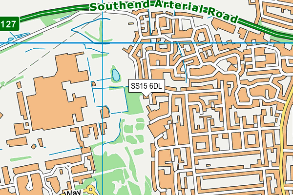SS15 6DL map - OS VectorMap District (Ordnance Survey)