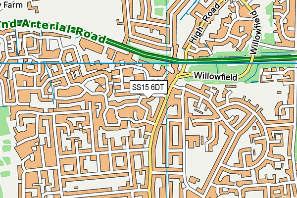 SS15 6DT map - OS VectorMap District (Ordnance Survey)