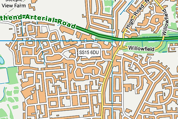 SS15 6DU map - OS VectorMap District (Ordnance Survey)