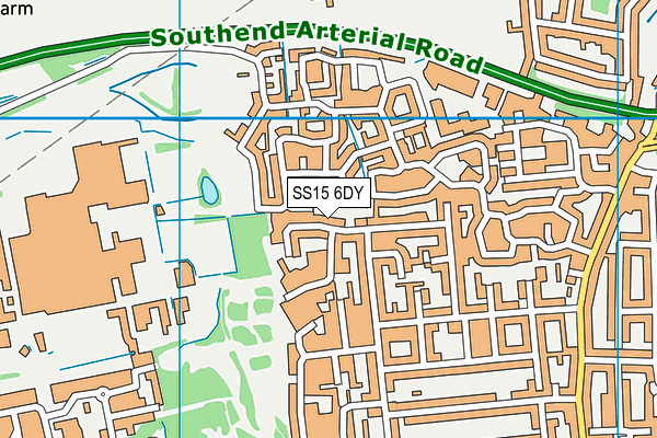 SS15 6DY map - OS VectorMap District (Ordnance Survey)