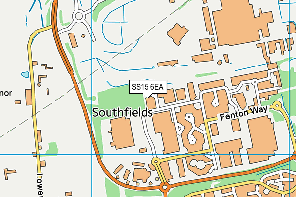 SS15 6EA map - OS VectorMap District (Ordnance Survey)