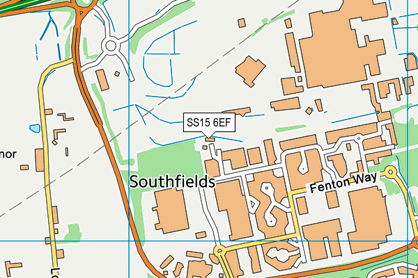 SS15 6EF map - OS VectorMap District (Ordnance Survey)