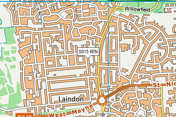 SS15 6EN map - OS VectorMap District (Ordnance Survey)