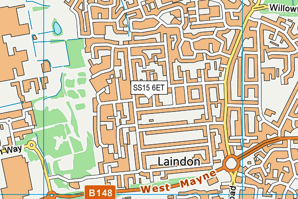 SS15 6ET map - OS VectorMap District (Ordnance Survey)