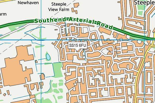 SS15 6FU map - OS VectorMap District (Ordnance Survey)