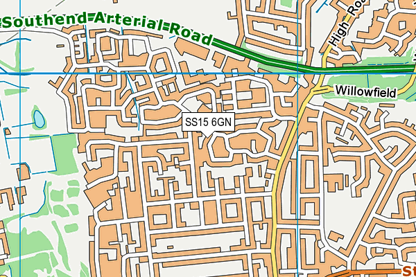 SS15 6GN map - OS VectorMap District (Ordnance Survey)