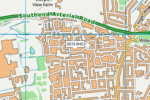 SS15 6HG map - OS VectorMap District (Ordnance Survey)