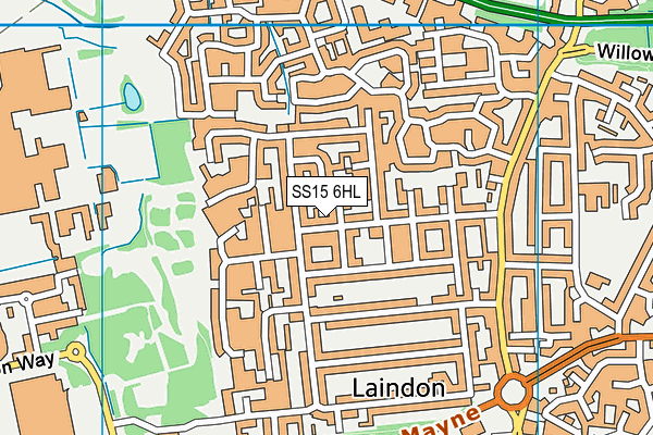 SS15 6HL map - OS VectorMap District (Ordnance Survey)