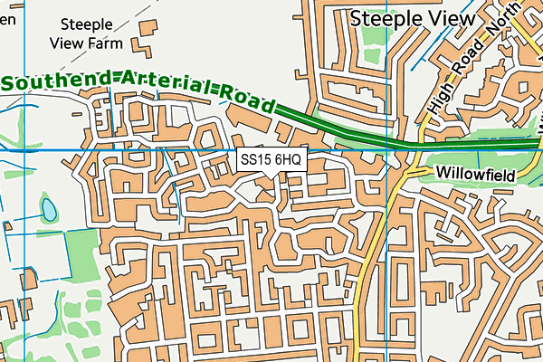 SS15 6HQ map - OS VectorMap District (Ordnance Survey)