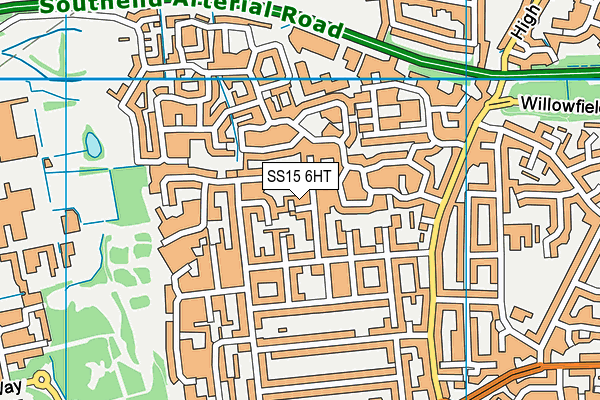 SS15 6HT map - OS VectorMap District (Ordnance Survey)