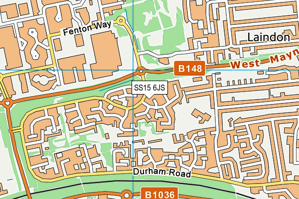 SS15 6JS map - OS VectorMap District (Ordnance Survey)