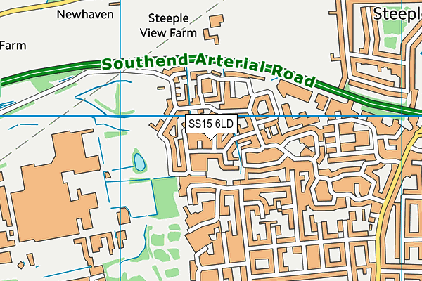 SS15 6LD map - OS VectorMap District (Ordnance Survey)