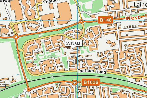 SS15 6LF map - OS VectorMap District (Ordnance Survey)