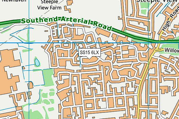 SS15 6LX map - OS VectorMap District (Ordnance Survey)