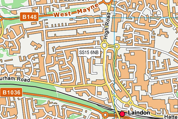 SS15 6NB map - OS VectorMap District (Ordnance Survey)