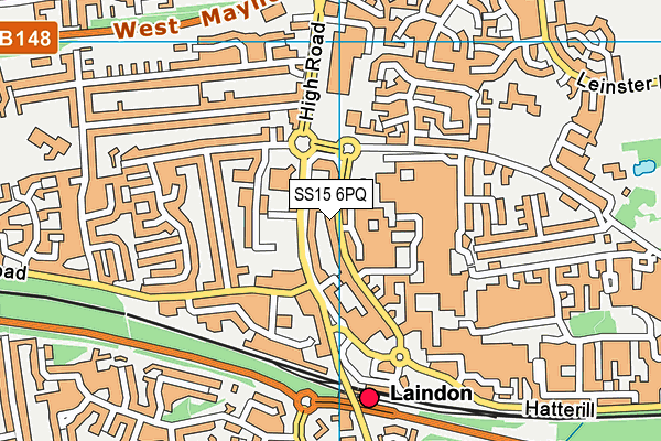 SS15 6PQ map - OS VectorMap District (Ordnance Survey)