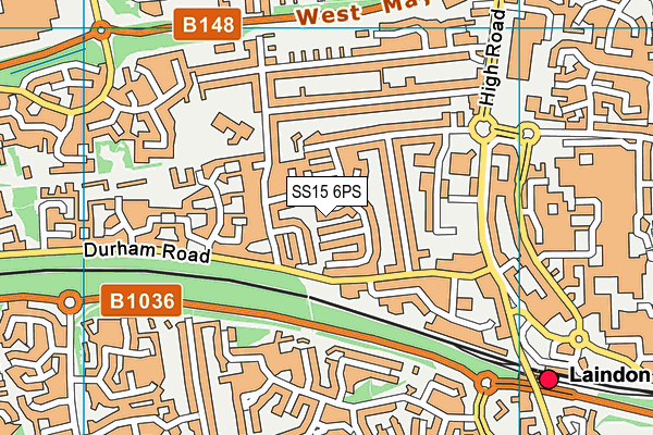SS15 6PS map - OS VectorMap District (Ordnance Survey)