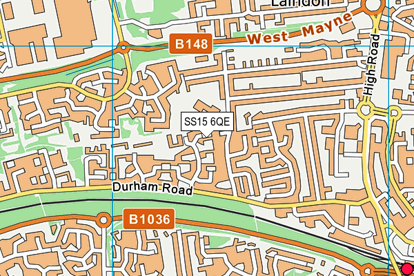 SS15 6QE map - OS VectorMap District (Ordnance Survey)