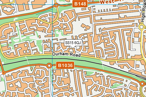 SS15 6QJ map - OS VectorMap District (Ordnance Survey)