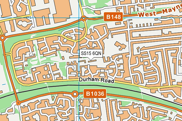 SS15 6QN map - OS VectorMap District (Ordnance Survey)