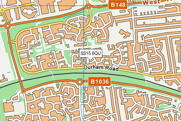 SS15 6QU map - OS VectorMap District (Ordnance Survey)
