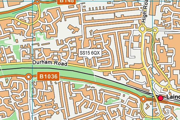 SS15 6QX map - OS VectorMap District (Ordnance Survey)