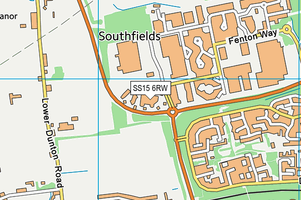 SS15 6RW map - OS VectorMap District (Ordnance Survey)
