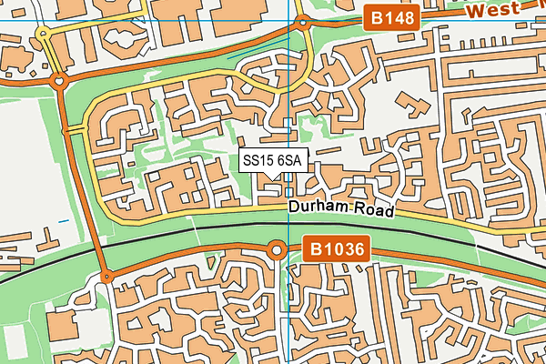 SS15 6SA map - OS VectorMap District (Ordnance Survey)