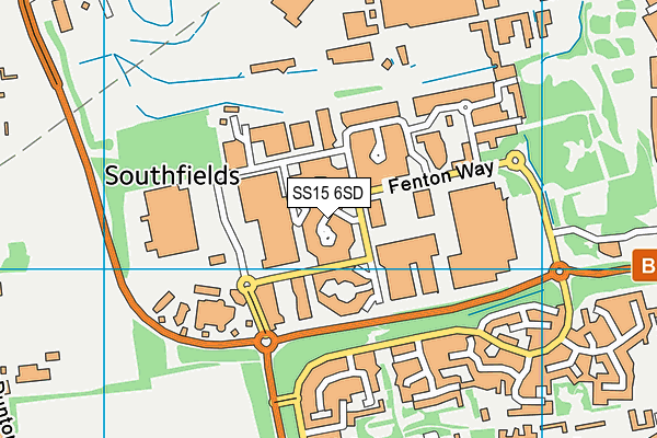 SS15 6SD map - OS VectorMap District (Ordnance Survey)