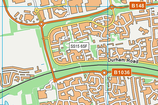 SS15 6SF map - OS VectorMap District (Ordnance Survey)
