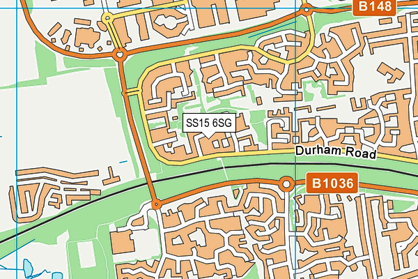 SS15 6SG map - OS VectorMap District (Ordnance Survey)