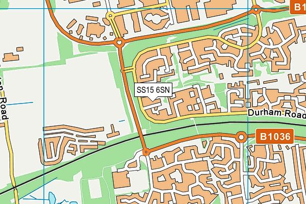 SS15 6SN map - OS VectorMap District (Ordnance Survey)