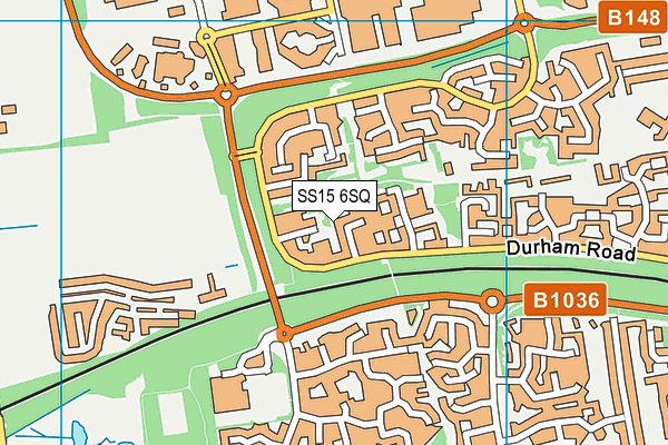 SS15 6SQ map - OS VectorMap District (Ordnance Survey)
