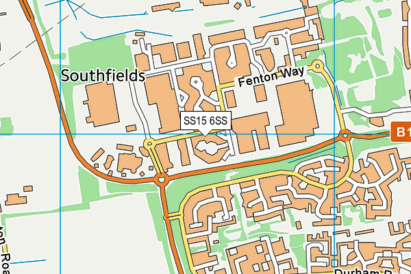SS15 6SS map - OS VectorMap District (Ordnance Survey)