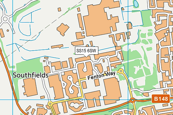 SS15 6SW map - OS VectorMap District (Ordnance Survey)