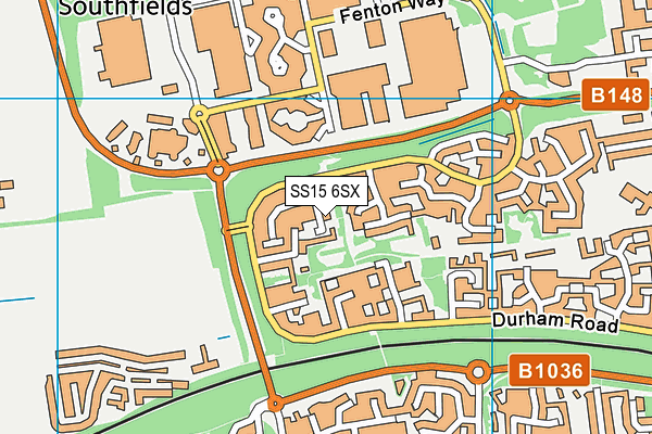 SS15 6SX map - OS VectorMap District (Ordnance Survey)