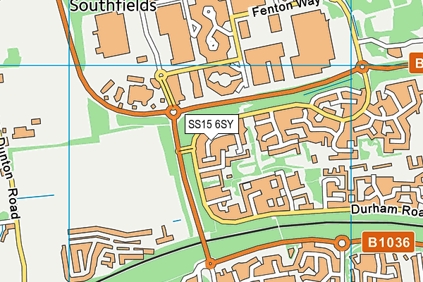 SS15 6SY map - OS VectorMap District (Ordnance Survey)