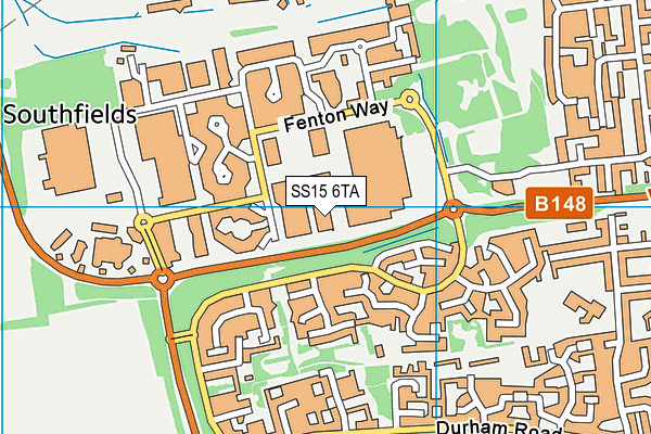 SS15 6TA map - OS VectorMap District (Ordnance Survey)