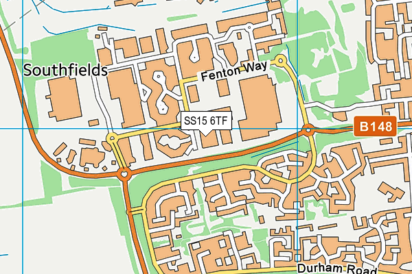 SS15 6TF map - OS VectorMap District (Ordnance Survey)